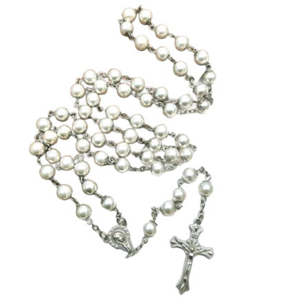 Růženec Miranda White Pearls R81233