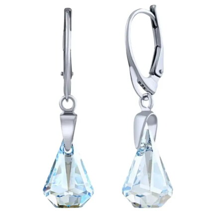 Stříbrné náušnice XIRIUS Raindrop 14mm Blue Shade se Swarovski® Crystals