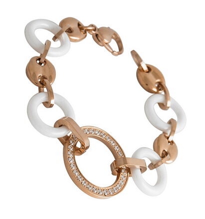 Tribal Náramek z chirurgické oceli BRM002 rose gold