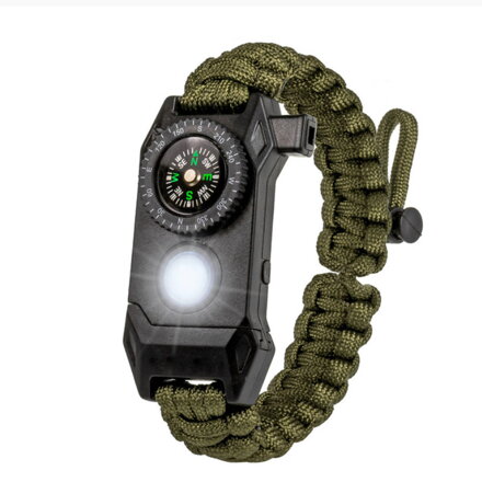 Náramek Kompas Survival 6233 zelený
