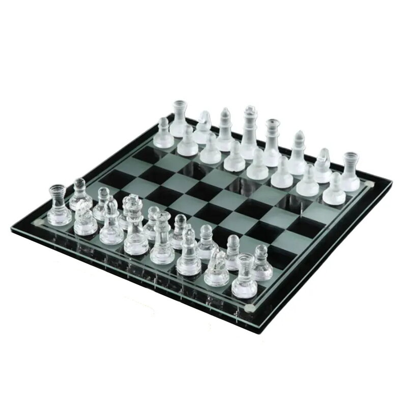 Skleněné šachy 24x24cm