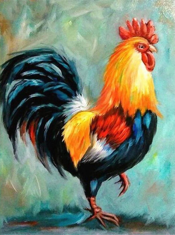 Diamantový obrázek Kohout