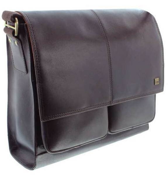 Kožená klopová taška Storm Islington hnědá