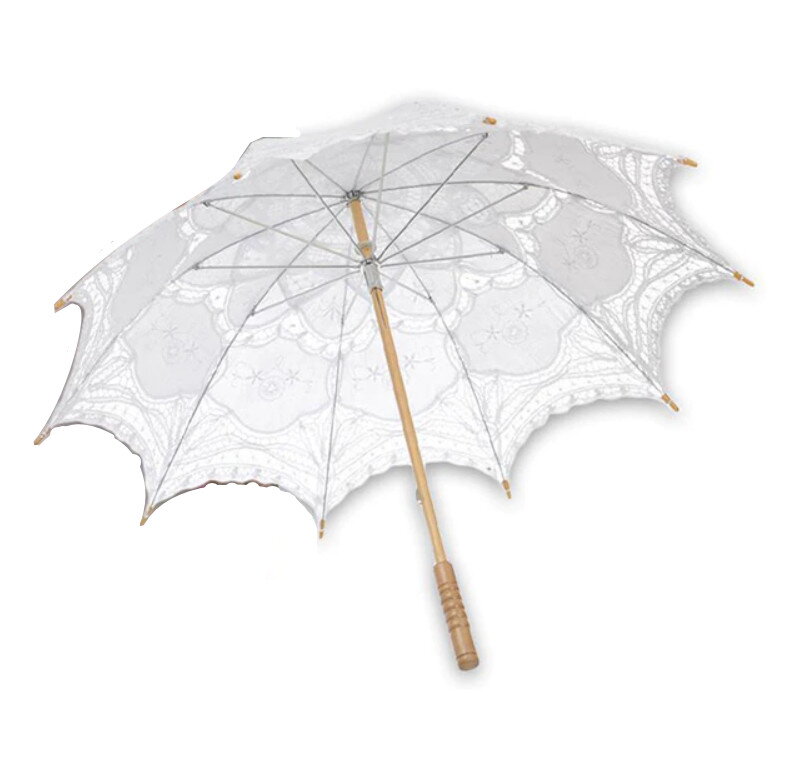 Dekorativní Mini Slunečník krajkový Flower S624 bílý Dekorativní Mini Slunečník krajkový Flower S624 bílý