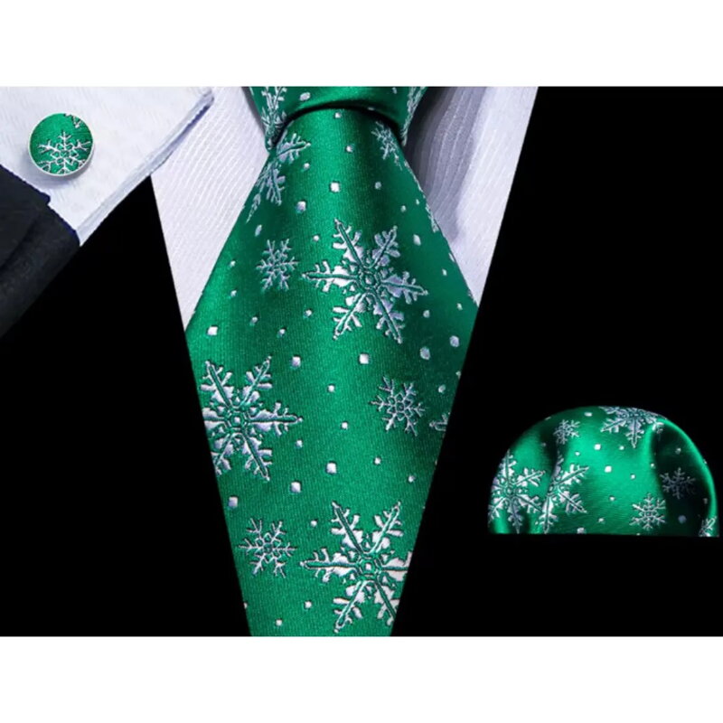 Vánoční sada kravata, kapesníček a manžetové knoflíčky V124