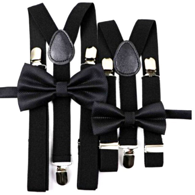Combo motýlek a kšandy Miranda S03 Black Combo motýlek a kšandy Miranda S03 Black