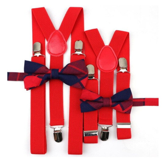 Combo motýlek a kšandy Miranda Red Káro Combo motýlek a kšandy Miranda Red Káro