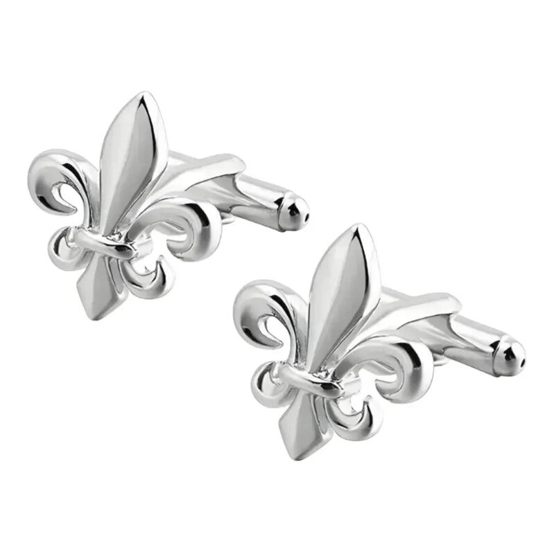 Manžetové knoflíčky Lilie AM179 Silver