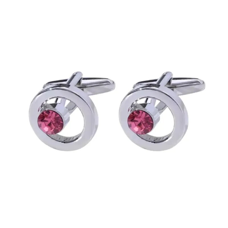 Manžetové knoflíčky Miranda s krystalem MK500 Pink