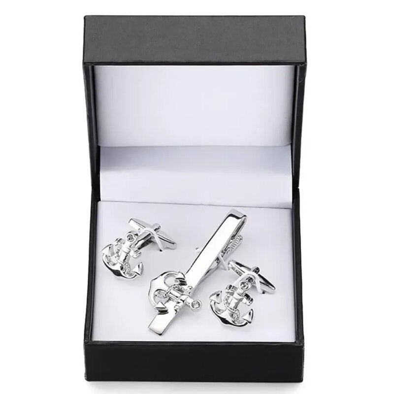 Spona na kravatu a manžetové knoflíčky Kotva AMK10