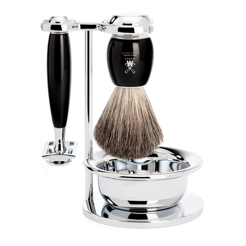 Sada na holení Mühle Vivo Black Pure Badger 4-dílná Sada na holení Mühle Vivo Black Pure Badger 4-dílná