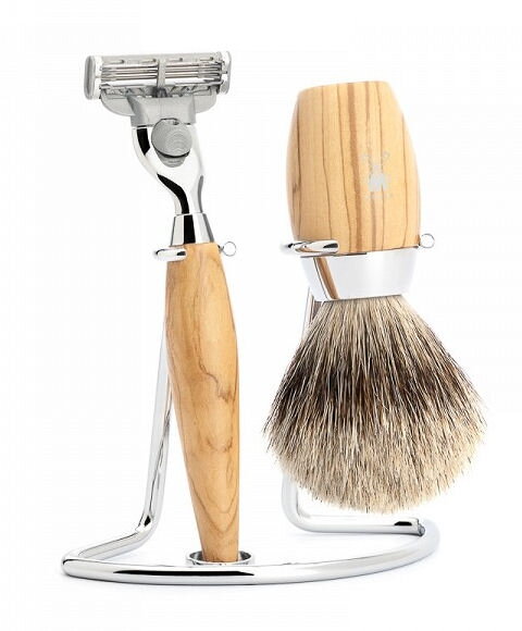 Mühle Sada na holení Kosmo Olive Fine Badger Mach3 Mühle Sada na holení Kosmo Olive Fine Badger Mach3