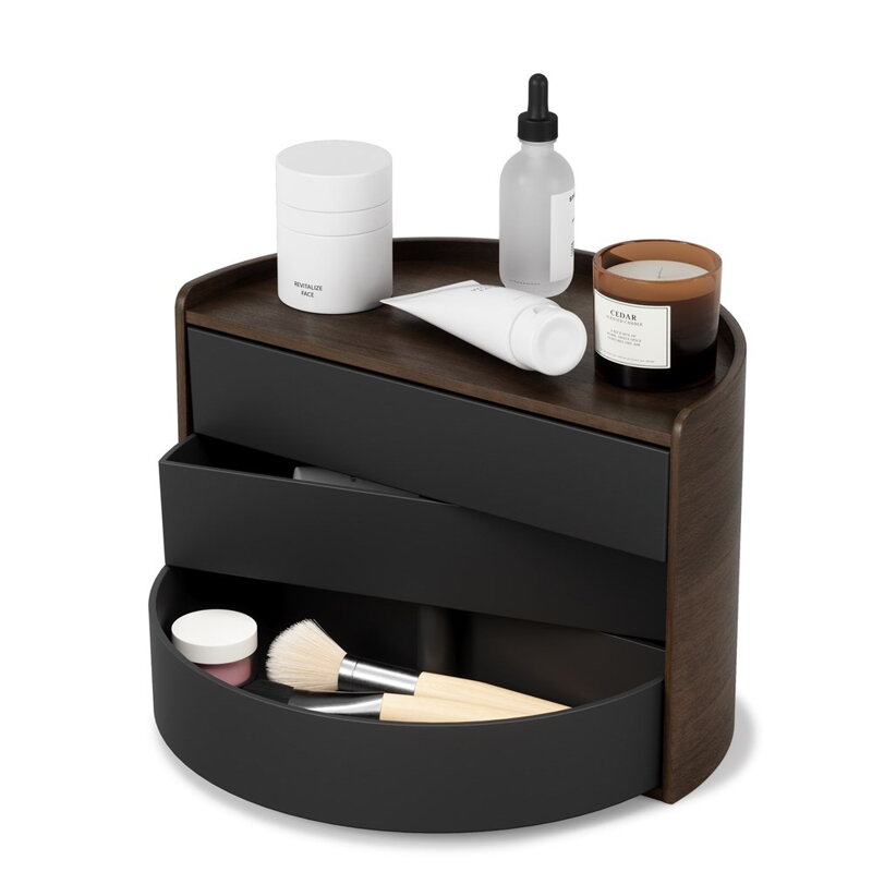 Otočný organizér na kosmetiku Umbra MOONA Black Otočný organizér na kosmetiku Umbra MOONA Black
