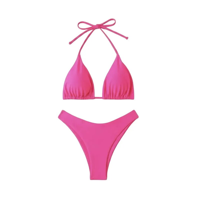 Elegantní řužové dvoudílné bikiny 6602