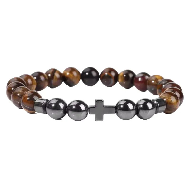 Náramek Hematit Cross C229