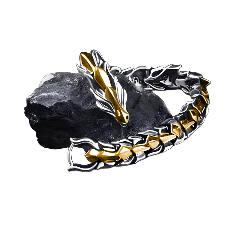 Náramek Dragon Silver-gold