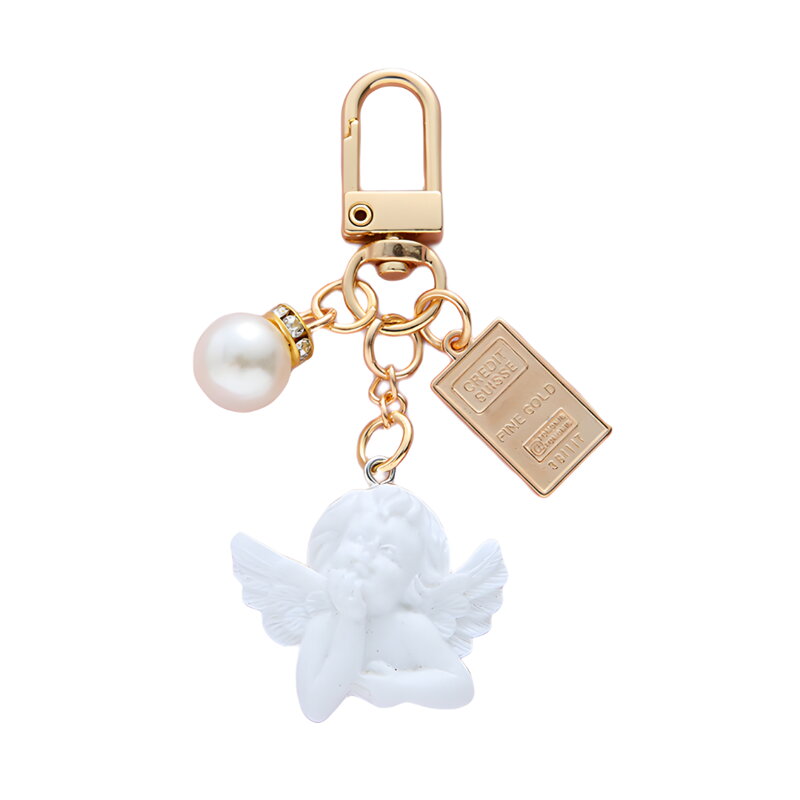 Přívěsek na klíče a kabelku Andělíček s perlou