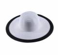 Dámský klobouk Miranda bílý s černým lemem